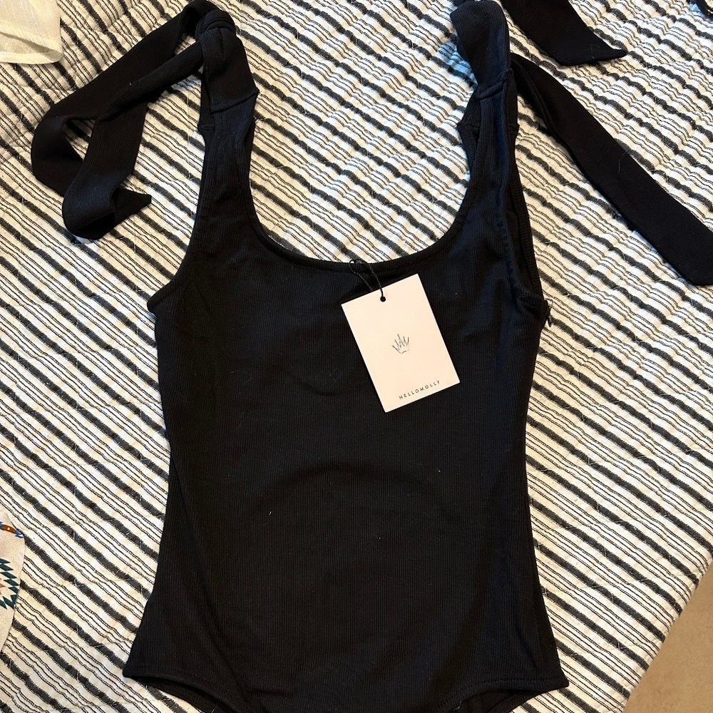 Hello Molly Black Bodysuit